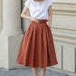 Swing a line summer linen skirt for women 4904