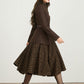 Brown short winter wool coat women 5566