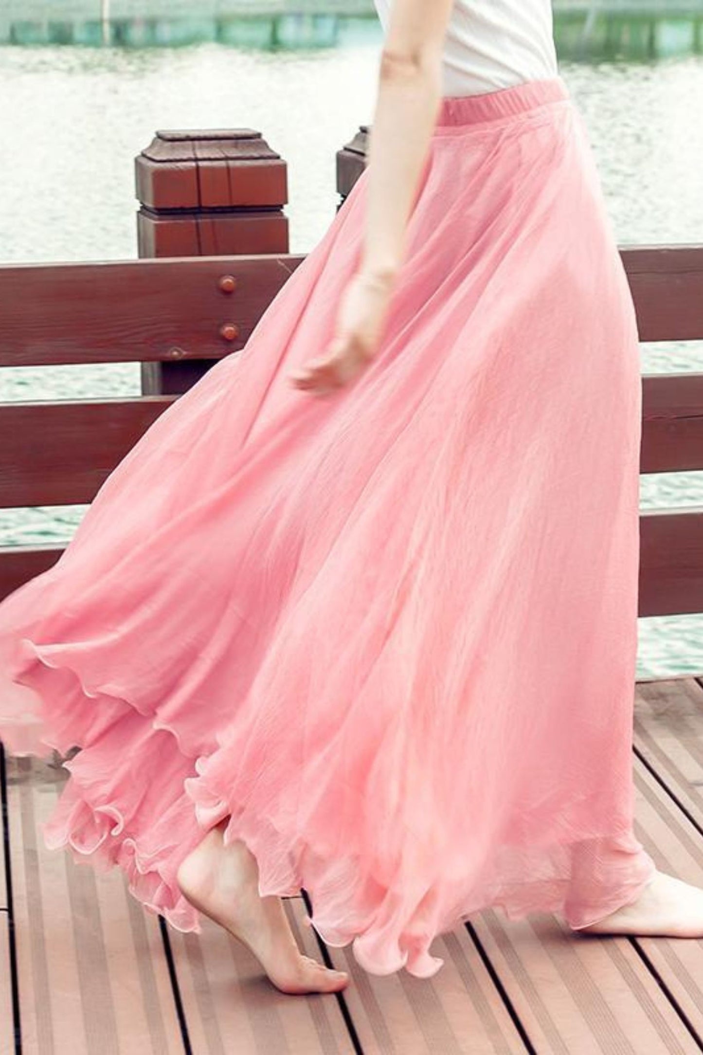 Maxi summer swing beach chiffon skirt TT0033