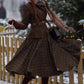 Midi Wool Plaid Circle Skirt For Women 4781