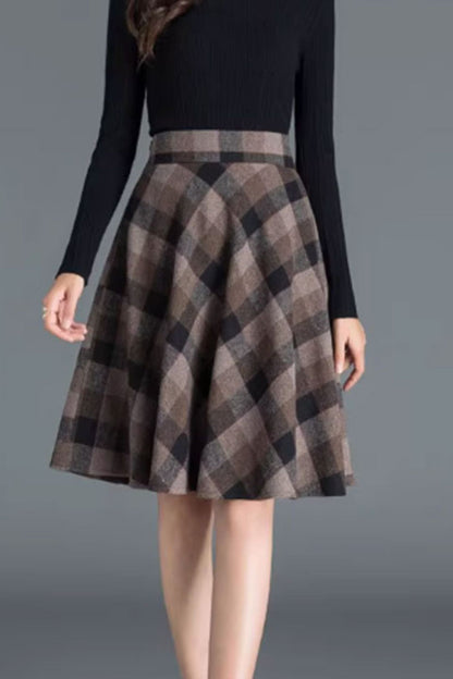 Swing winter wool skirt for women 4655-3