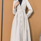 Long polyester trench coat women 4594