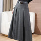 Winter wool skirt for women with pleating details 4756