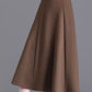 Midi a line winter wool skirt women 4749