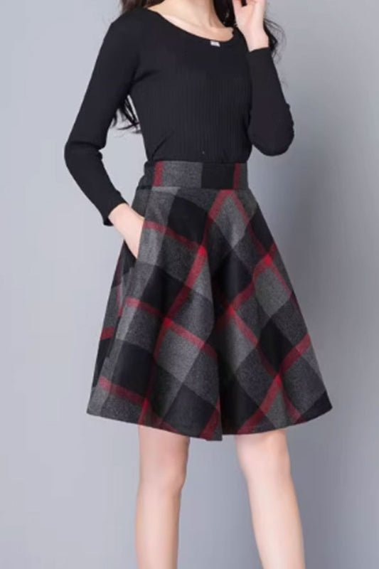 Short winter wool skirt for women 4655