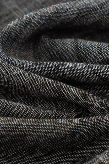 Gray Linen Cotton Wide Leg Wrap Pants - Asymmetrical Ankle | Xiaolizi 4938
