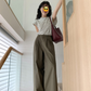 Women's summer loose fitting wide leg pants 4378