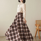 Tartan wool skirt, Long wool skirt, Maxi wool plaid skirt 4625