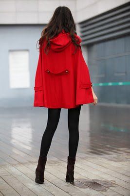 Warm winter wool cape coat women 5219