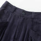 Navy loose fitting wide leg linen pants 4937