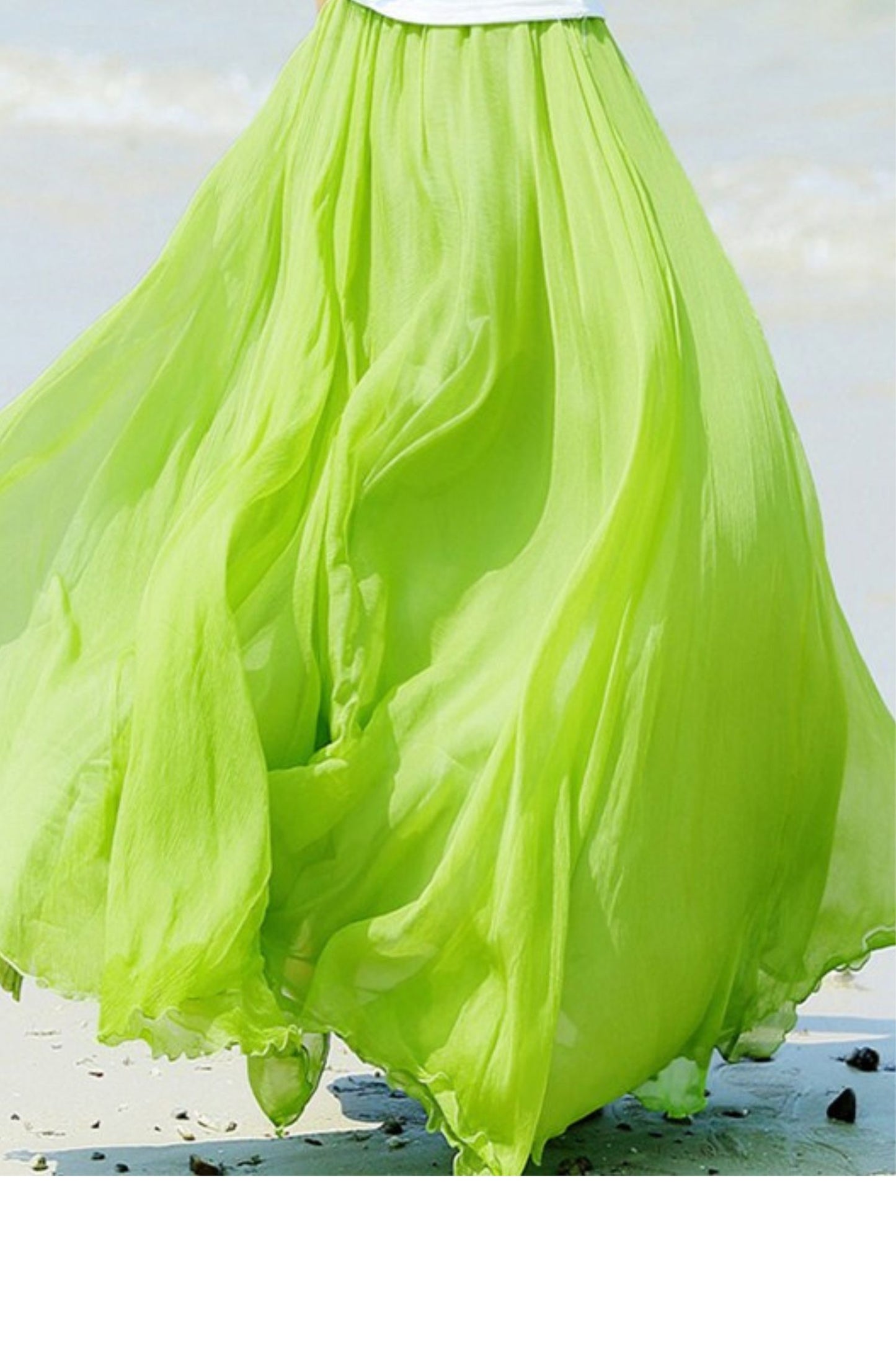 Maxi summer swing beach chiffon skirt TT0033