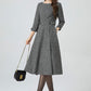 Fit and flare midi wool dress 5301