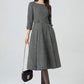 Fit and flare midi wool dress 5301