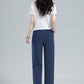 Casual Elastic Waist Linen Pants 3610