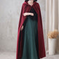 Red Linen Hooded Cloak – Handmade Vintage Cape with Influencer Picks 3288