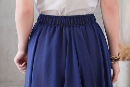 Women's flowy Bohemian Swing Maxi Skirt 3297