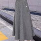 black and white vintage wool skirt 4645-2