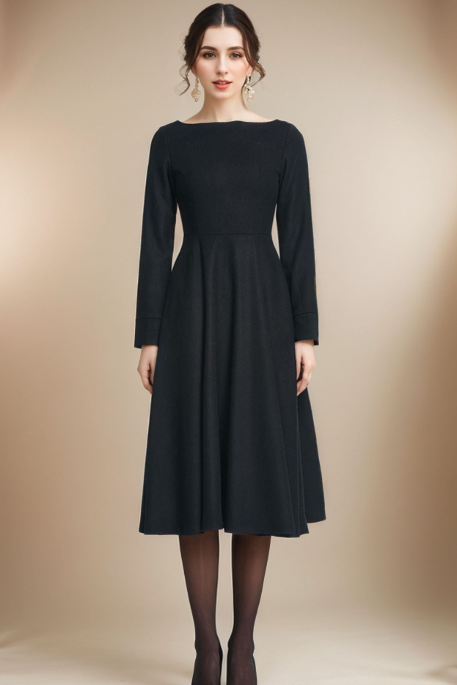 little black wool winter dress for women 5226 Xiaolizi little black wool winter dress for women 5226 Xiaolizi