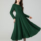 Vintage Womans Winter Wool Dress 5429