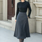 A line wool skirt with pockets 5309