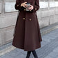 Long winter wool trench coat women 5474