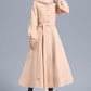 Hooded Lantern Sleeve Long Wool Coat 3210