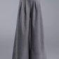 Wide leg wool pants with pockets 6227