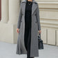 Striple winter long trench wool coat 5455