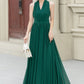 Green maxi halter chiffon party dress 5175