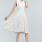 Button front white linen shirt dress 2378