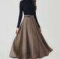 Midi Swing Winter Wool Skirt 5250