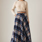 Tartan winter maxi wool skirt 5263