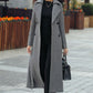 Striple winter long trench wool coat 6288