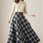 A line Tartan winter wool skirt 5262