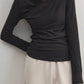 V neck long sleeves knit top 5530