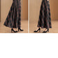 Maxi plaid winter long wool skirt 5564