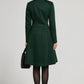 Vintage Inspired Emerald Green Winter coat women 2313