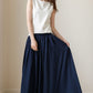 Swing Long Linen Maxi skirt for women 5132