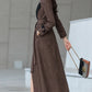 plaid long wool winter coat women 5296