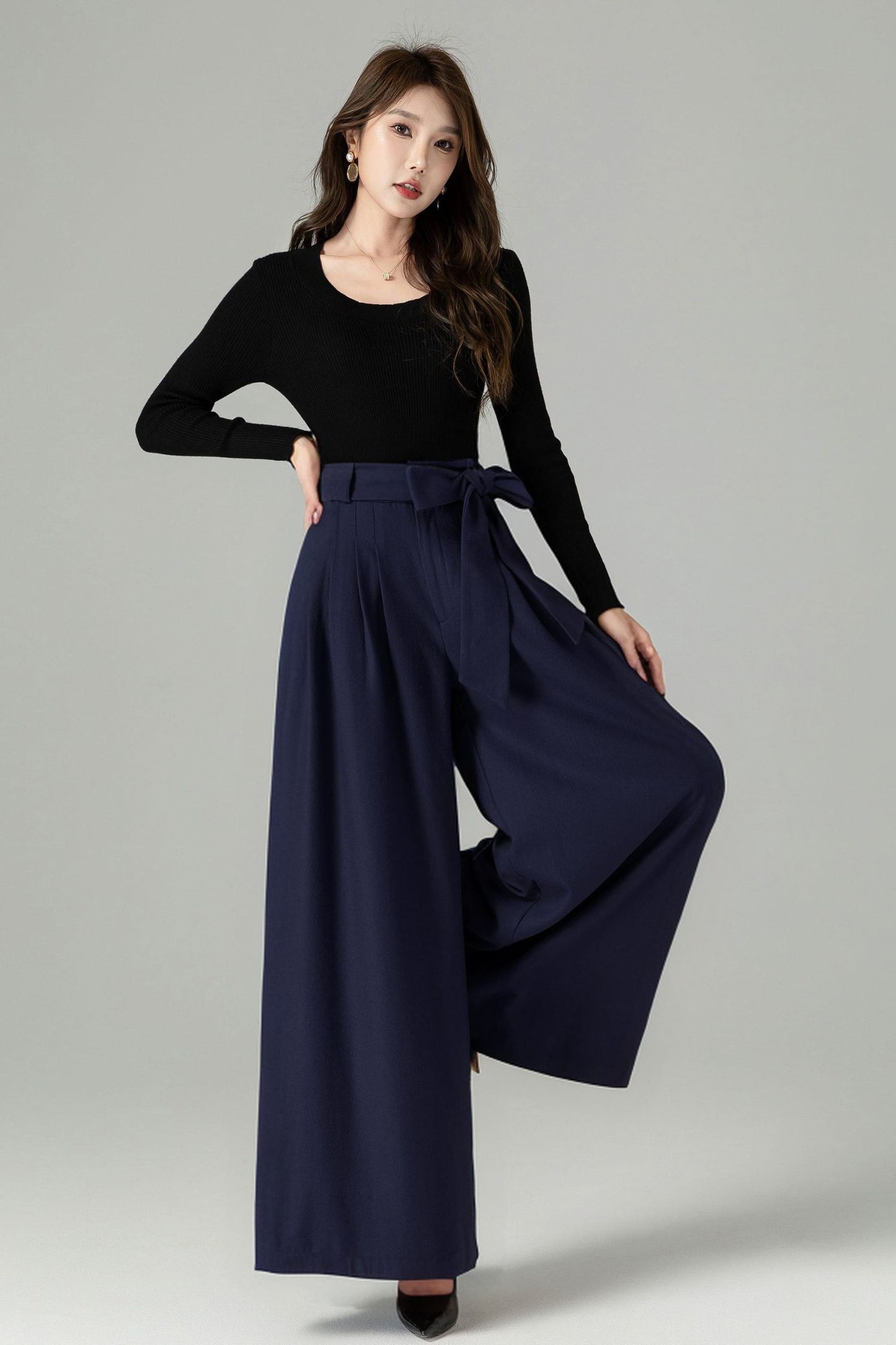 Women's Pleated Wool Pants 5241