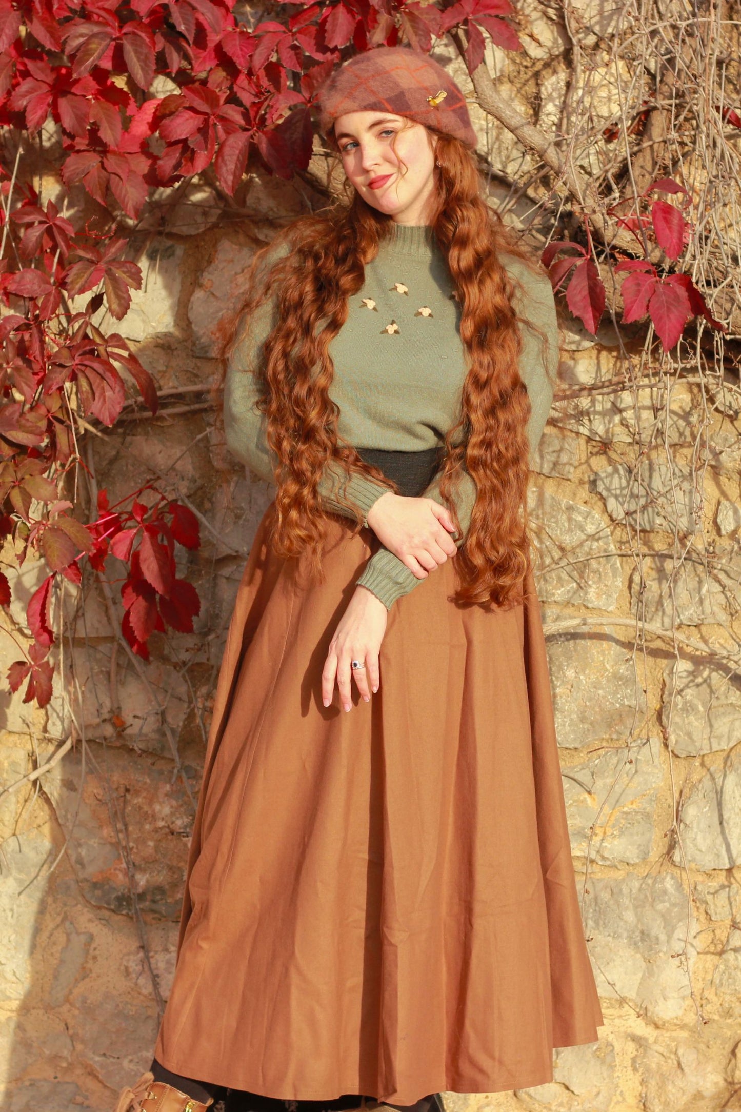 Swing circle  winter wool skirt women 4810