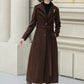Long wool trench coat women 6306