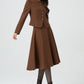 Brown short winter wool coat women 5317