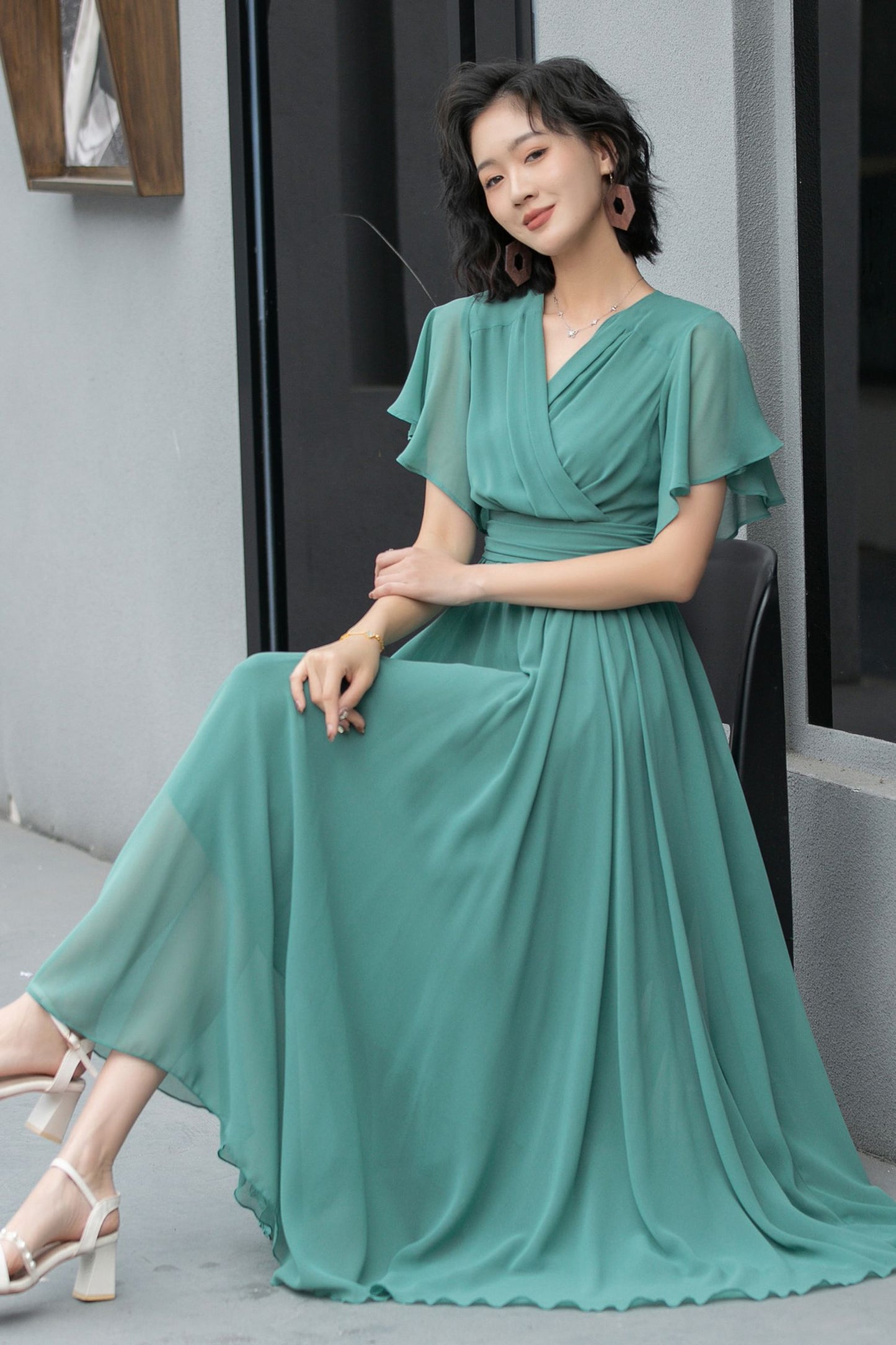 Boho Summer swing chiffon dress 5859