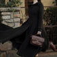 Long Wool Princess Swing Coat with Hood 3267