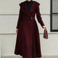 Handmade Hooded Long Wool Coat for Women – Elegant Winter Fashion 6534