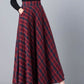 vintage plaid winter wool skirt for women 4674-2