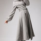 Long sleeve womens swing coat with hood 0708#