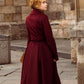 Double Breasted winter warm wool coat women 4743