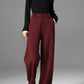 Wide leg long winter wool pants women 5471